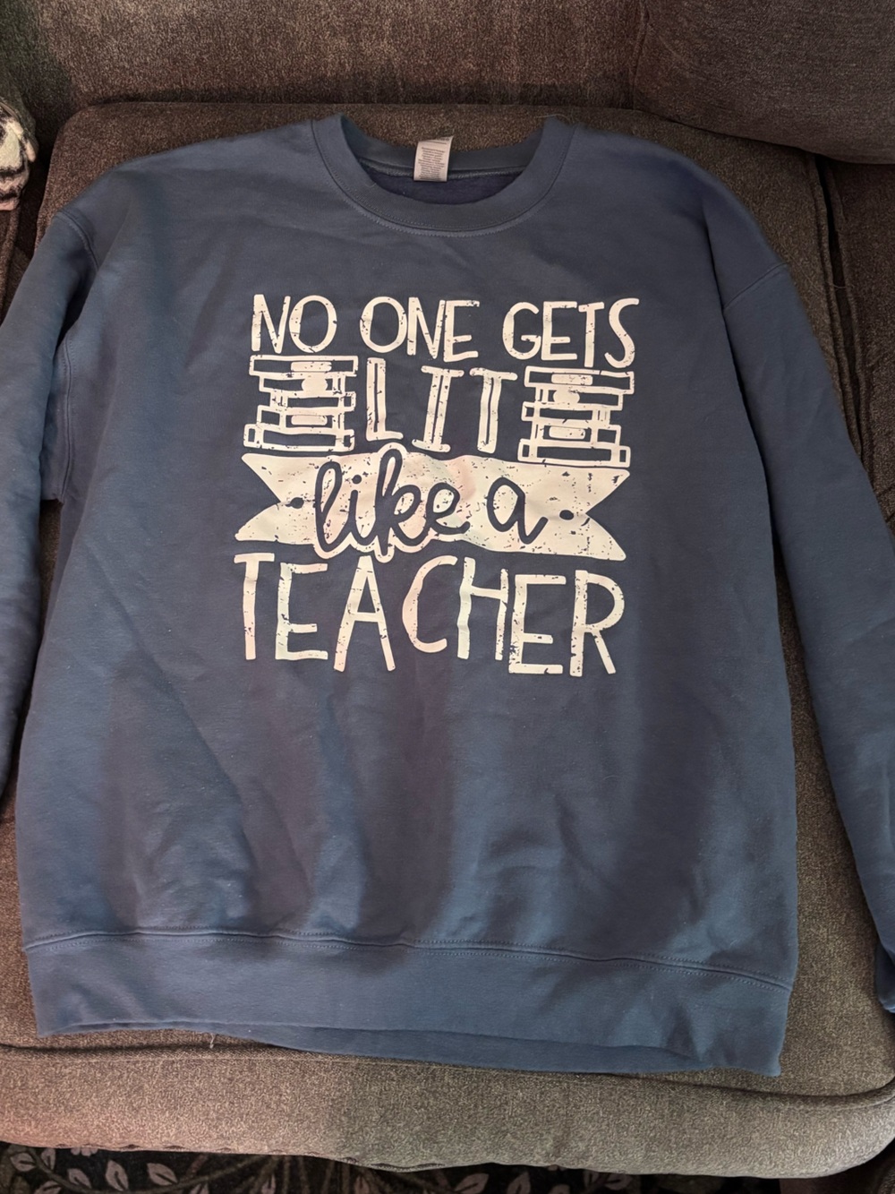 Blue Graphic Teacher Sweatshirt